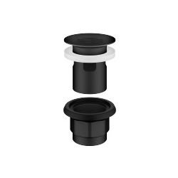 Dornbracht Siebventil für Becken mit Überlauf G 1 1/4", Schwarz matt... DORNBRACHT-10105970-33 4029011146558 (Abb. 1)