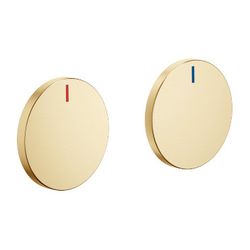 Dornbracht Griffeinsatz CYO rot und blau Set, Messing gebürstet 23kt Gold... DORNBRACHT-11284811-28 4029011934476 (Abb. 1)