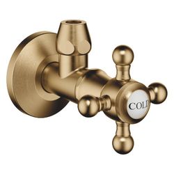 Dornbracht Eckventil Madison Rosette 60mm Porzellanplättchen Cold, Dark Brass g... DORNBRACHT-22900360-39 4099477390413 (Abb. 1)