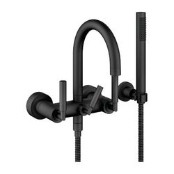 Dornbracht Wannenbatterie Tara für Wandmontage mit Schlauchbrausegarnitur, 240m... DORNBRACHT-25133882-33 4029011526091 (Abb. 1)