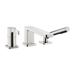 Dornbracht Wannen-Dreiloch-Einhandbatterie Lulu Ausladung 215mm Metallschlauch ... DORNBRACHT-27412710-06 4029011766879 (Abb. 1)