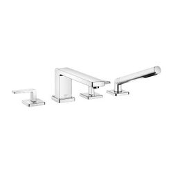 Dornbracht Wannen-Vierlochbatterie Lulu Ausladung 215mm Metallschlauch 1750mm, ... DORNBRACHT-27512710-00 4029011554582 (Abb. 1)