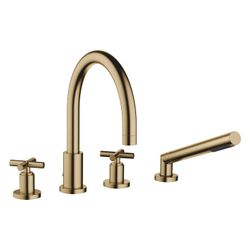 Dornbracht Wannen-Vierlochbatterie Tara für Wannenrandmontage, Ausladung 220mm,... DORNBRACHT-27512892-39 4099477347172 (Abb. 1)