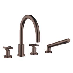 Dornbracht Wannen-Vierlochbatterie Tara für Wannenrandmontage, Ausladung 220mm,... DORNBRACHT-27512892-43 4099477463919 (Abb. 1)
