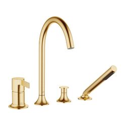 Dornbracht Wannen-Vierlochbatterie Vaia 220mm, Messing gebürstet 23kt Gold... DORNBRACHT-27632809-28 4029011897931 (Abb. 1)