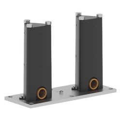 Dornbracht Unterputz-Bodenbefestigung Edelstahl 2x Anschlusswinkel G 1/2" Stichm... DORNBRACHT-3594497090 4029011472411 (Abb. 1)