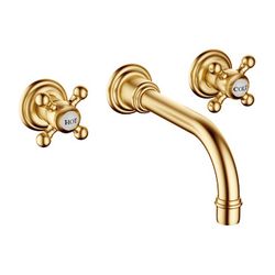Dornbracht Waschtisch-Wandbatterie Madison o. Ablaufg., Ausladung 190mm, Messin... DORNBRACHT-36712361-28 4029011900815 (Abb. 1)