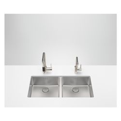 Dornbracht Spülbecken Doppelbecken für Unterbau 400x400x175mm, Edelstahl gebürs... DORNBRACHT-38240004-86 4099477301938 (Abb. 1)
