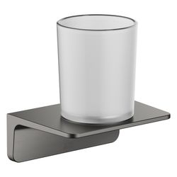 Dornbracht Glashalter, 90mm Stichmaß, Kristallglas matt, Ausladung 103mm, Dark ... DORNBRACHT-83400976-99 4099477273723 (Abb. 1)