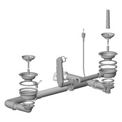 Dornbracht Ablaufgarnitur, Edelstahl gebürstet, 04110100800-86... DORNBRACHT-04110100800-86 4029011549687 (Abb. 1)