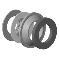 Dornbracht Befestigung mit Dichtungen, 1"x10mm, 0423100160090... DORNBRACHT-0423100160090 4029011485039 (Abb. 1)