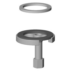 Dornbracht Befestigung mit Flachdichtung, 43x34x3mm, 52x1,5mm, 0430110387090... DORNBRACHT-0430110387090 4029011081125 (Abb. 1)