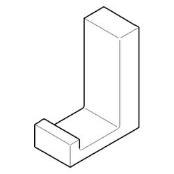 Dornbracht Haken, 19x35x44mm, Messing gebürstet, 081860521-28... DORNBRACHT-081860521-28 4029011867729 (Abb. 1)