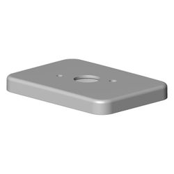 Dornbracht Rosette für Wandanschlussbogen, 55x78x8mm, Platin gebürstet, 092771... DORNBRACHT-092771002-06 4029011486746 (Abb. 1)