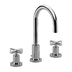 Dornbracht Waschtisch-Dreilochbatterie Tara mit Ablaufgarnitur, schwenkbar, 135... DORNBRACHT-20710892-19 4029011996542 (Abb. 1)