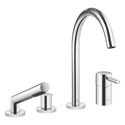 Dornbracht Wannen-Vierlochbatterie Meta für Wannenrandmontage, Ausladung 221mm,... DORNBRACHT-27632661-43 4099477463971 (Abb. 1)