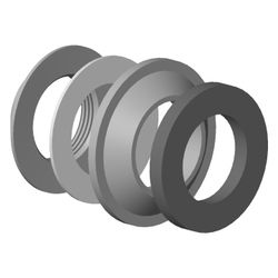 Dornbracht Befestigung mit Dichtungen, 1"x10mm, 0423100160090... DORNBRACHT-0423100160090 4029011485039 (Abb. 1)