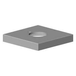 Dornbracht Rosette, 60x60x9mm, D 22,2mm, Platin, 092768002-08... DORNBRACHT-092768002-08 4029011888908 (Abb. 1)
