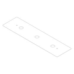 Dornbracht Rosette für Montagerahmen Dreiloch-Stand, 150x570x3mm, Champagne 22... DORNBRACHT-092801013-47 4029011657559 (Abb. 1)