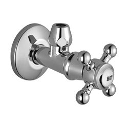 Dornbracht Eckventil Madison Rosette 60mm Porzellanplättchen Hot, Messing 23kt ... DORNBRACHT-22900361-09 4029011200588 (Abb. 1)