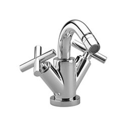 Dornbracht Bidet-Einlochbatterie Tara, mit Ablaufgarnitur, Ausladung 124mm, max... DORNBRACHT-24510892-43 4099477463575 (Abb. 1)