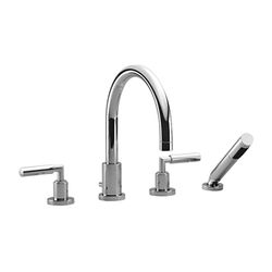 Dornbracht Wannen-Vierlochbatterie Tara für Wannenrandmontage, 220mm, 23,5l/min... DORNBRACHT-27512882-46 4099477031972 (Abb. 1)
