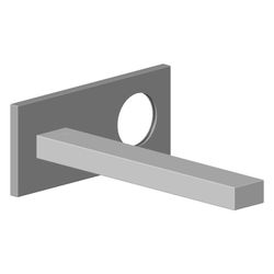 Dornbracht Auslauf mit Abdeckplatte, 280x67x175mm, Dark Platinum gebürstet, ... DORNBRACHT-90116800300-99 4029011768521 (Abb. 1)