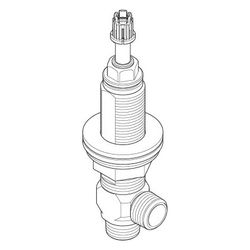 Dornbracht Seitenventil-Keramikoberteil, 1/2" verlängert 15mm, 9017110400290... DORNBRACHT-9017110400290 4029011416798 (Abb. 1)