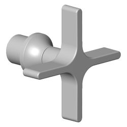 Dornbracht Griff für Zwei-/Drei-Wegeumstellung, 72x55mm, Dark Platinum gebür... DORNBRACHT-90208001401-99 4029011747748 (Abb. 1)