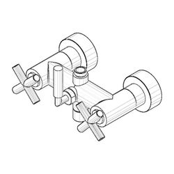 Dornbracht Anschluss für Wanne Wand, 200x215x140mm, Chrom, 04171002001-00... DORNBRACHT-04171002001-00 4029011547072 (Abb. 1)