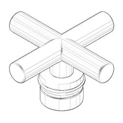Dornbracht Griff, 70x70x43mm, Cyprum, 04208901000-49... DORNBRACHT-04208901000-49 4029011684043 (Abb. 1)