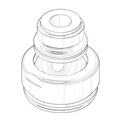 Dornbracht Gelenk für Bidet, 27,5x26,5x28mm, Chrom gebürstet, 04214000700-93... DORNBRACHT-04214000700-93 4029011941313 (Abb. 1)