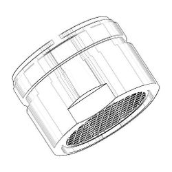 Dornbracht Luftsprudler für M28x1-AG, Durchflussklasse B, 23kt Gold, 0423010... DORNBRACHT-04230101500-09 4029011075100 (Abb. 1)