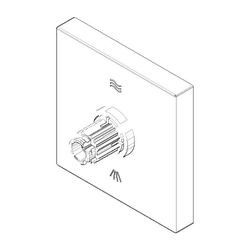 Dornbracht Rosette mit Symbolen, 60x60x28mm, Platin gebürstet, 04279802100-0... DORNBRACHT-04279802100-06 4029011671838 (Abb. 1)