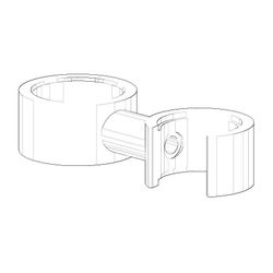 Dornbracht Halter für Brause Stand Ersatzteile 04281002901 schwarz matt... DORNBRACHT-04281002901-33 4029011606847 (Abb. 1)