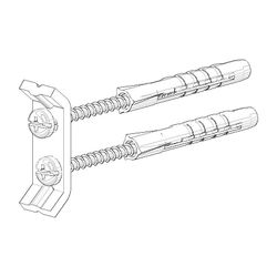 Dornbracht Befestigungssatz, 100x10x100mm, 0517207050090... DORNBRACHT-0517207050090 4029011082054 (Abb. 1)