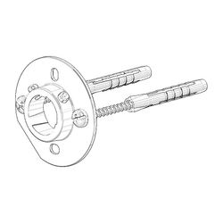 Dornbracht Befestigungssatz rund Ersatzteile 05172070702 54x90mm... DORNBRACHT-0517207070290 4029011425585 (Abb. 1)