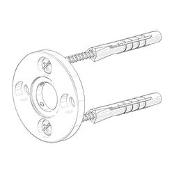 Dornbracht Befestigungssatz rund, D 50mm, 0517207320090... DORNBRACHT-0517207320090 4029011466199 (Abb. 1)
