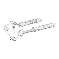 Dornbracht Befestigungssatz, 150x65x10mm, 0517207390090... DORNBRACHT-0517207390090 4029011504082 (Abb. 1)