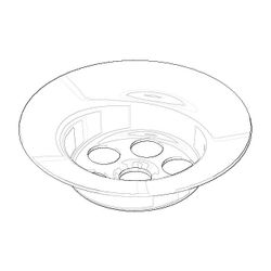 Dornbracht Ablaufgarnitur Ventilsieb, D 60mm, Messing 23kt Gold, 091101005-09... DORNBRACHT-091101005-09 4029011488504 (Abb. 1)
