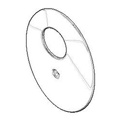 Dornbracht Rosette für Brause Ersatzteile 091102191 183x150x15mm chrom... DORNBRACHT-091102191-00 4029011441516 (Abb. 1)