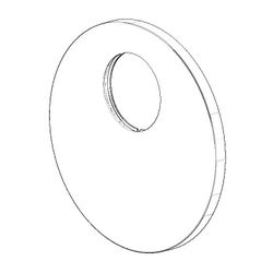 Dornbracht Rosette für Brause, 150x9mm, Weiß matt, 091102251-10... DORNBRACHT-091102251-10 4029011649066 (Abb. 1)