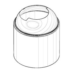 Dornbracht Haube 50x58mm Schwarz matt, 091102252-33... DORNBRACHT-091102252-33 4029011648953 (Abb. 1)