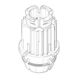 Dornbracht Rastbuchse, 14,5x18,5mm, 09121200590... DORNBRACHT-09121200590 4029011656996 (Abb. 1)
