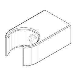 Dornbracht Halter Brausehalter Ersatzteile 091720043 20x32x52mm chrom... DORNBRACHT-091720043-00 4029011452840 (Abb. 1)