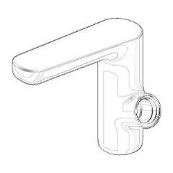 Dornbracht Auslauf, 70,5x170,1x172,9mm, Weiß matt, 091990001-10... DORNBRACHT-091990001-10 4029011623950 (Abb. 1)