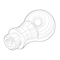 Dornbracht Griff, 15x15x28mm, Platin gebürstet, 092036004-06... DORNBRACHT-092036004-06 4029011115400 (Abb. 1)