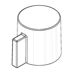 Dornbracht Thermostat-Griff, 41x40x53mm, Platin gebürstet, 092067006-06... DORNBRACHT-092067006-06 4029011650017 (Abb. 1)