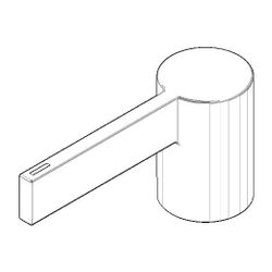 Dornbracht Griff Hot, 32x48x99mm, Chrom gebürstet, 092067011-93... DORNBRACHT-092067011-93 4029011935541 (Abb. 1)