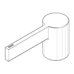 Dornbracht Griff für Cold, 32x48x99mm, Platin gebürstet, 092067012-06... DORNBRACHT-092067012-06 4029011688690 (Abb. 1)